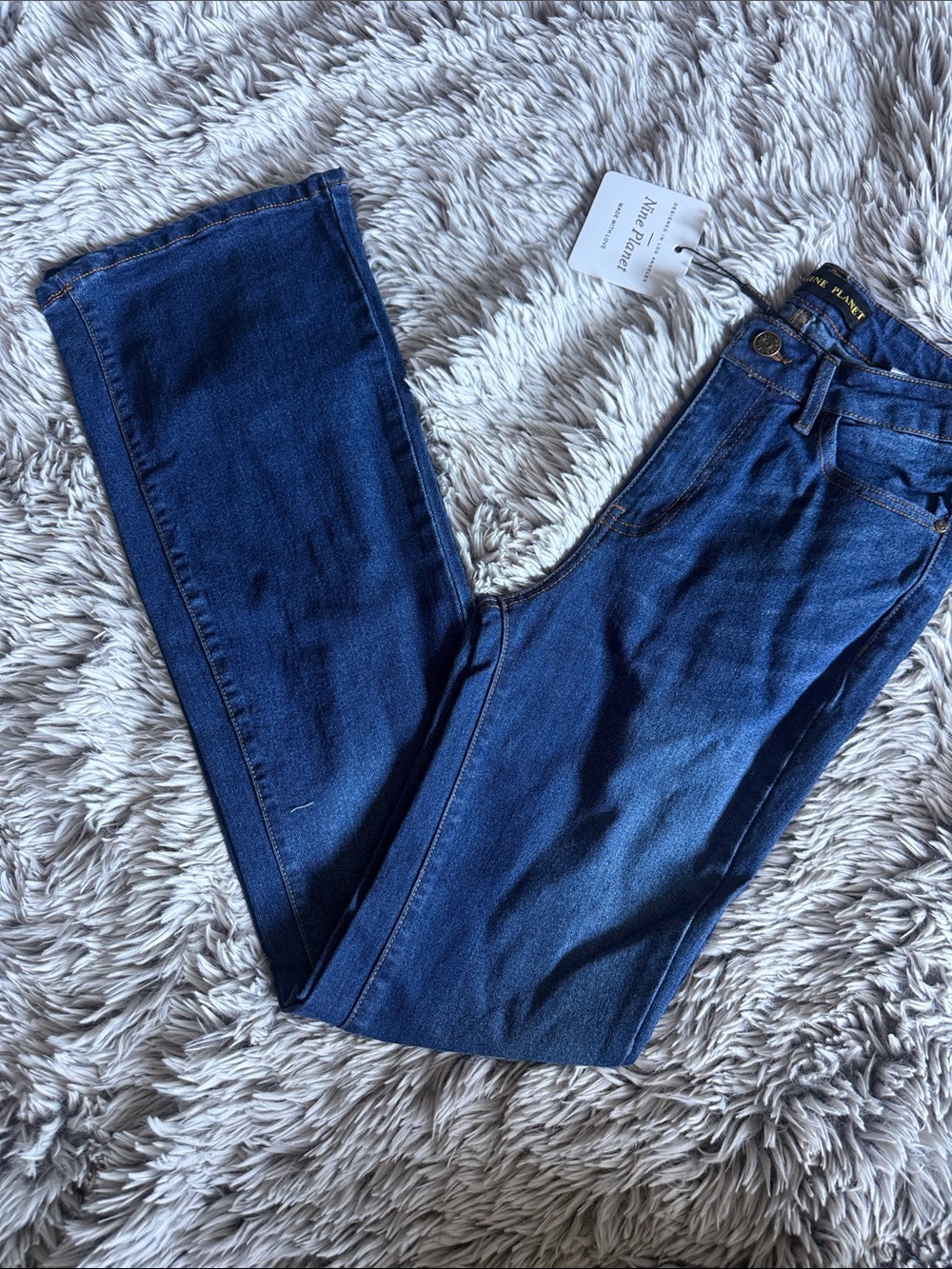 Dark Blue Boot-Cut Jeans for Women - Classic Everyday Style